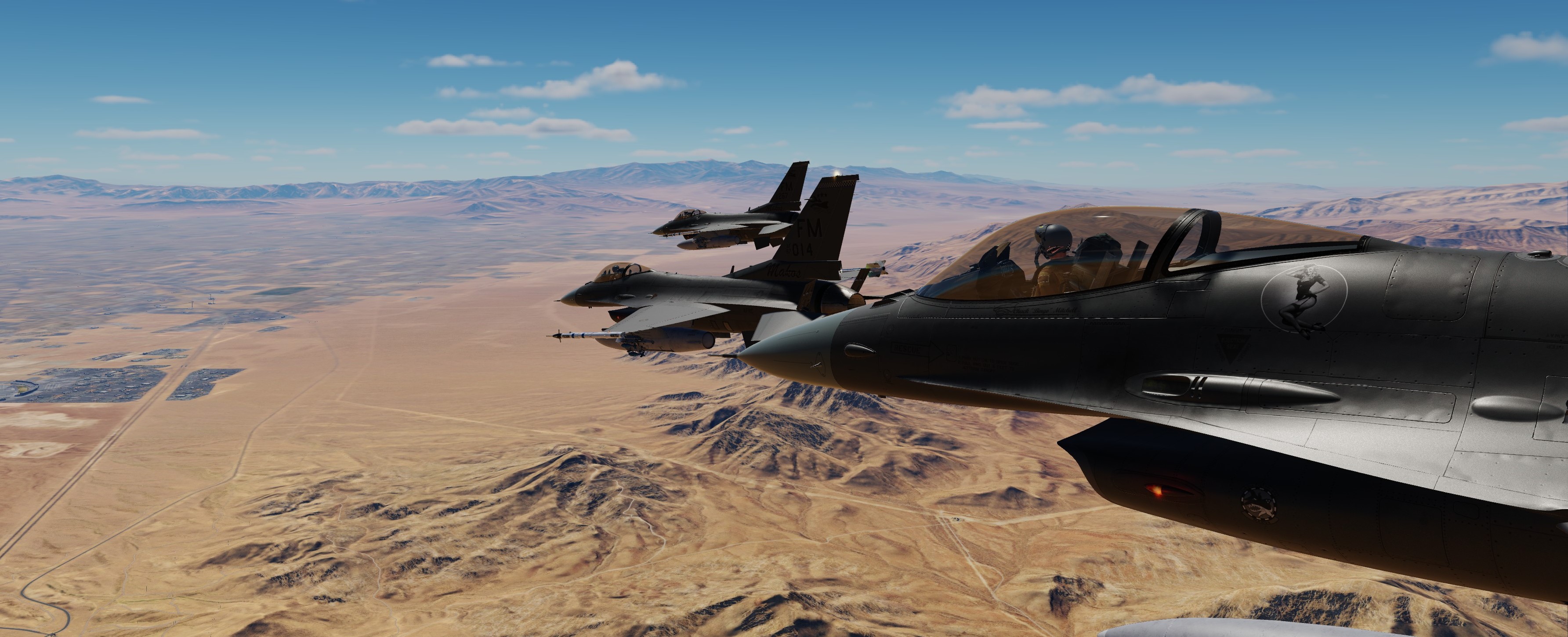 VFR approach, Nellis 21R